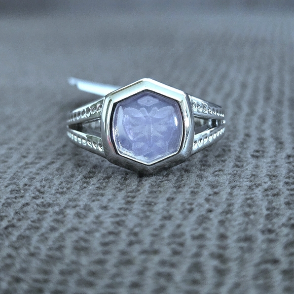 Kendra Scott Lavender💜 "Davie" Intaglio Butterly🦋 Ring💍 - NWT - Picture 2 of 16